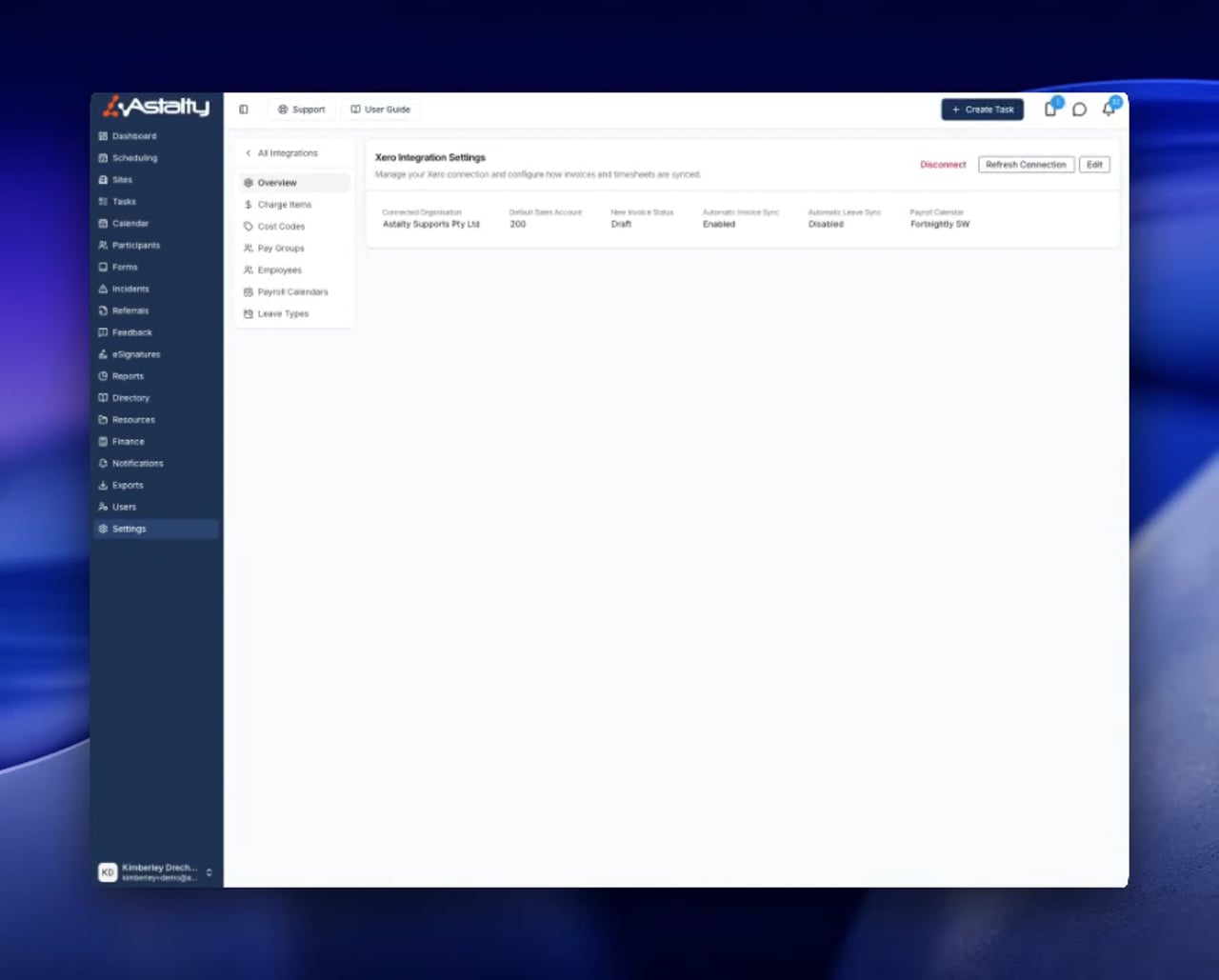 Reconcile Payments in Xero video cover, showing the Xero Integration Settings overview.