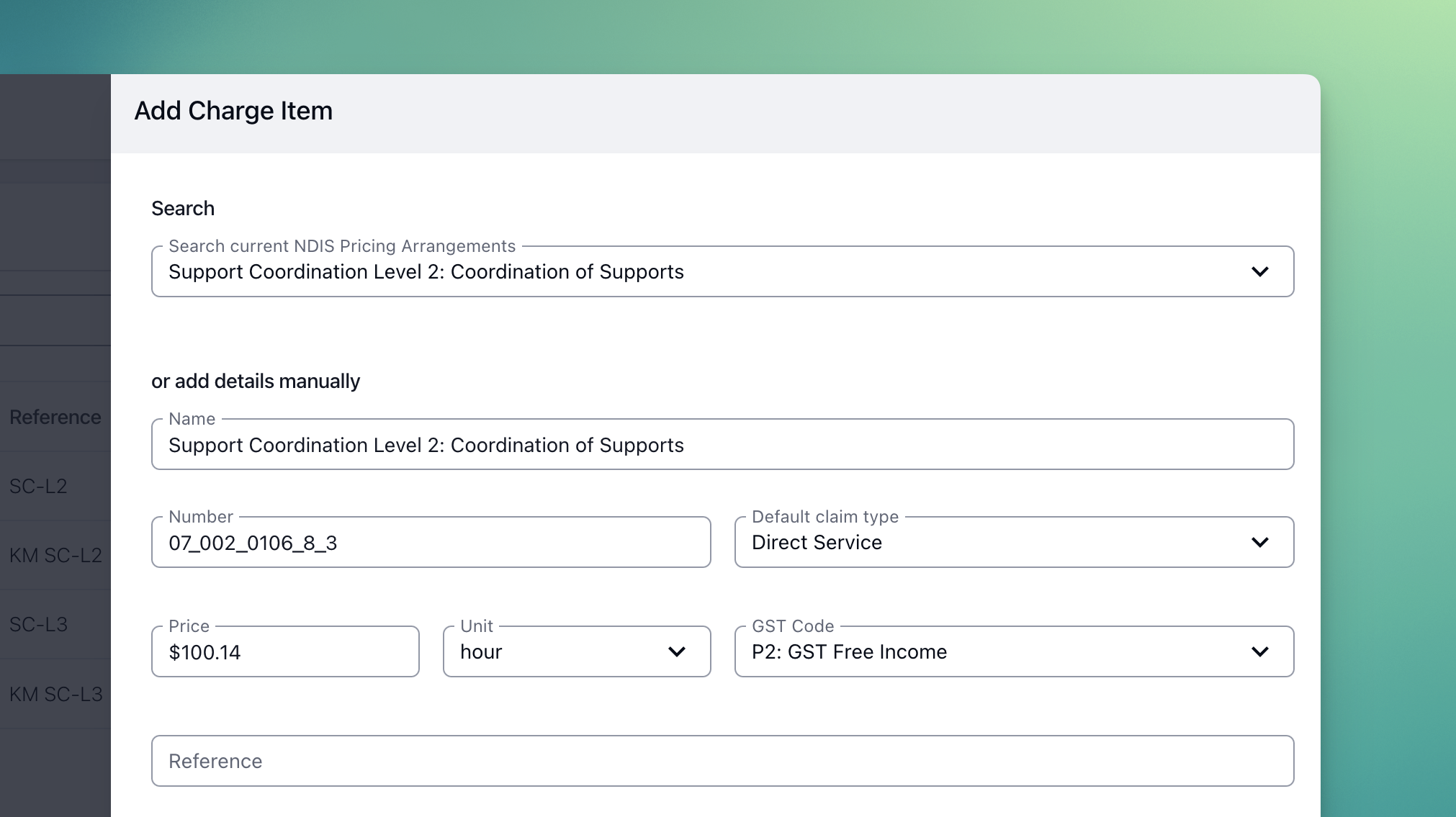 Creating and updating Charge Items