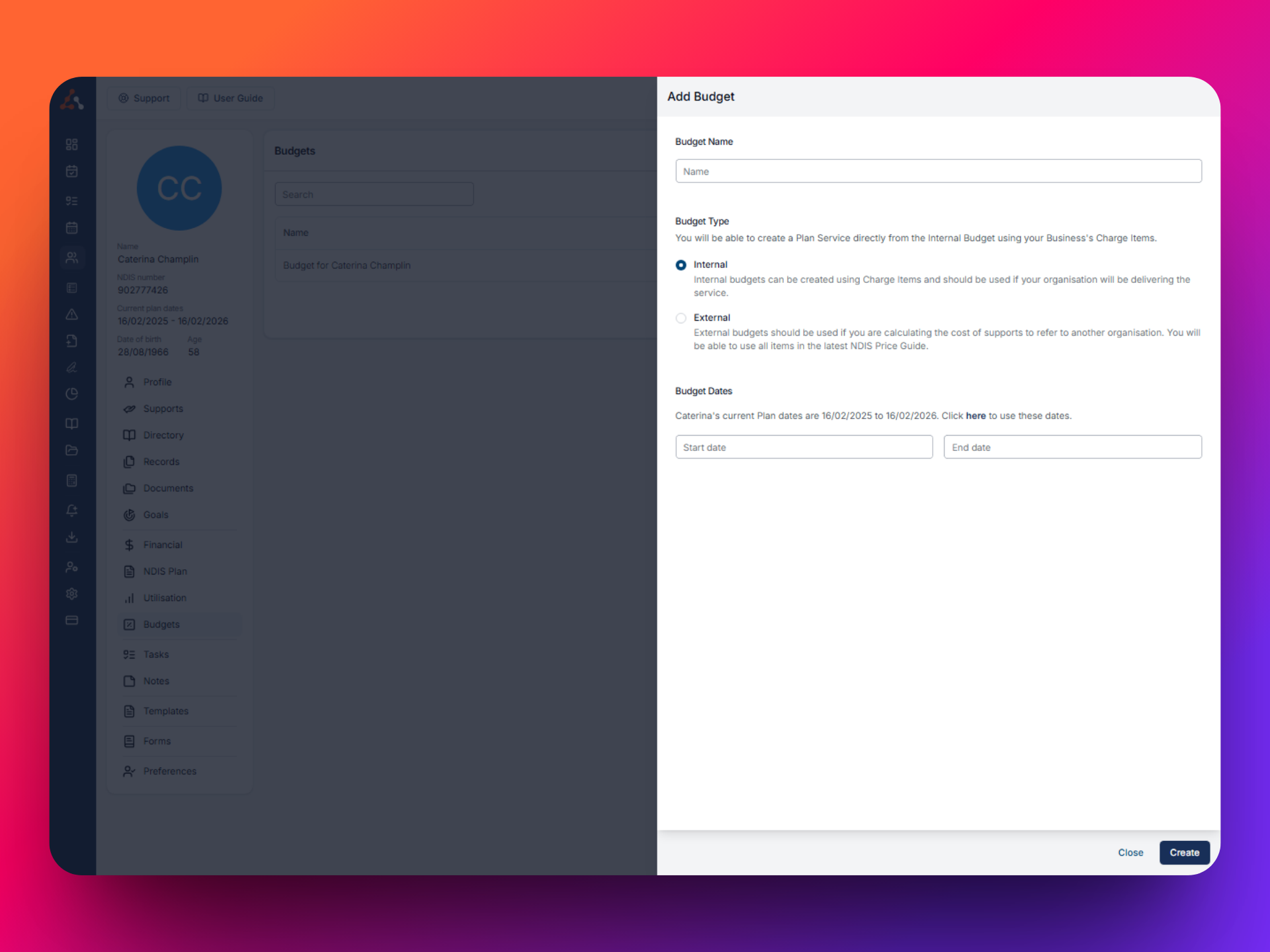 Creating Internal Budgets