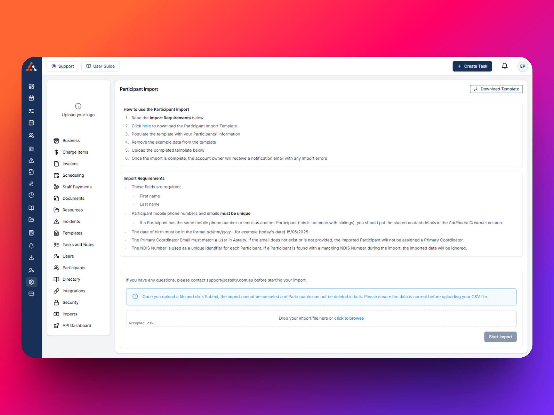 How to Import Participants