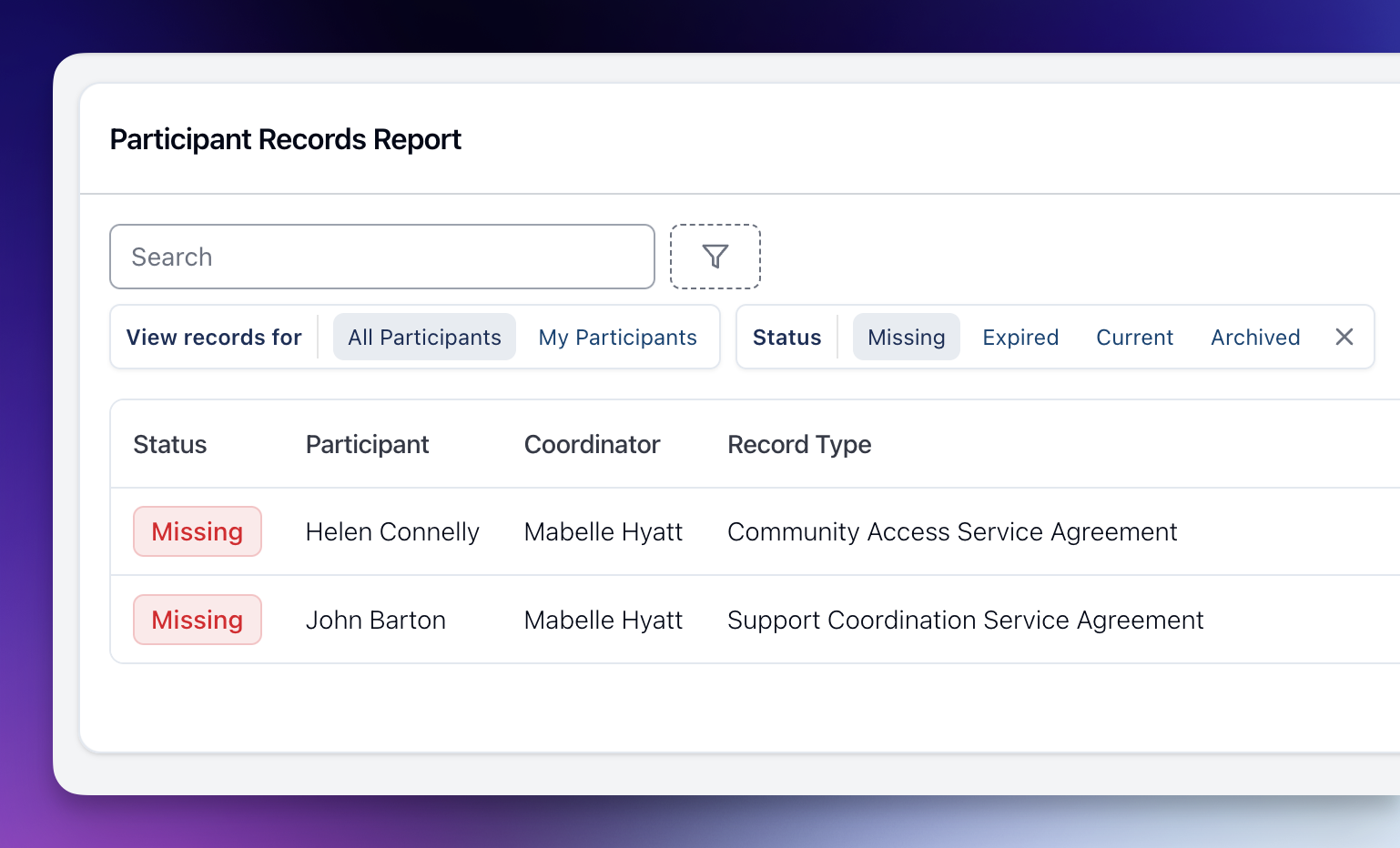 Creating Records for Multiple Services