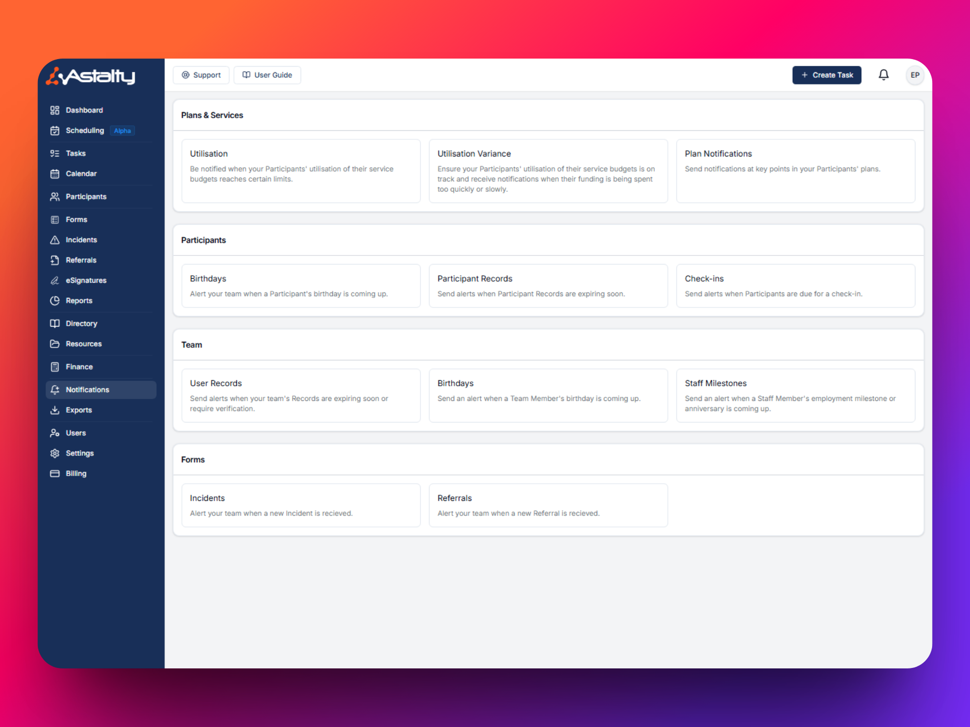 Utilisation Notifications