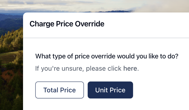 Unit Price Override