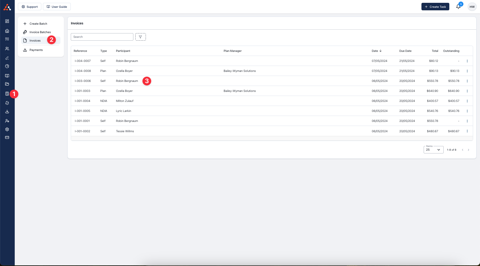 Invoice Task & Note Export | Astalty Guide