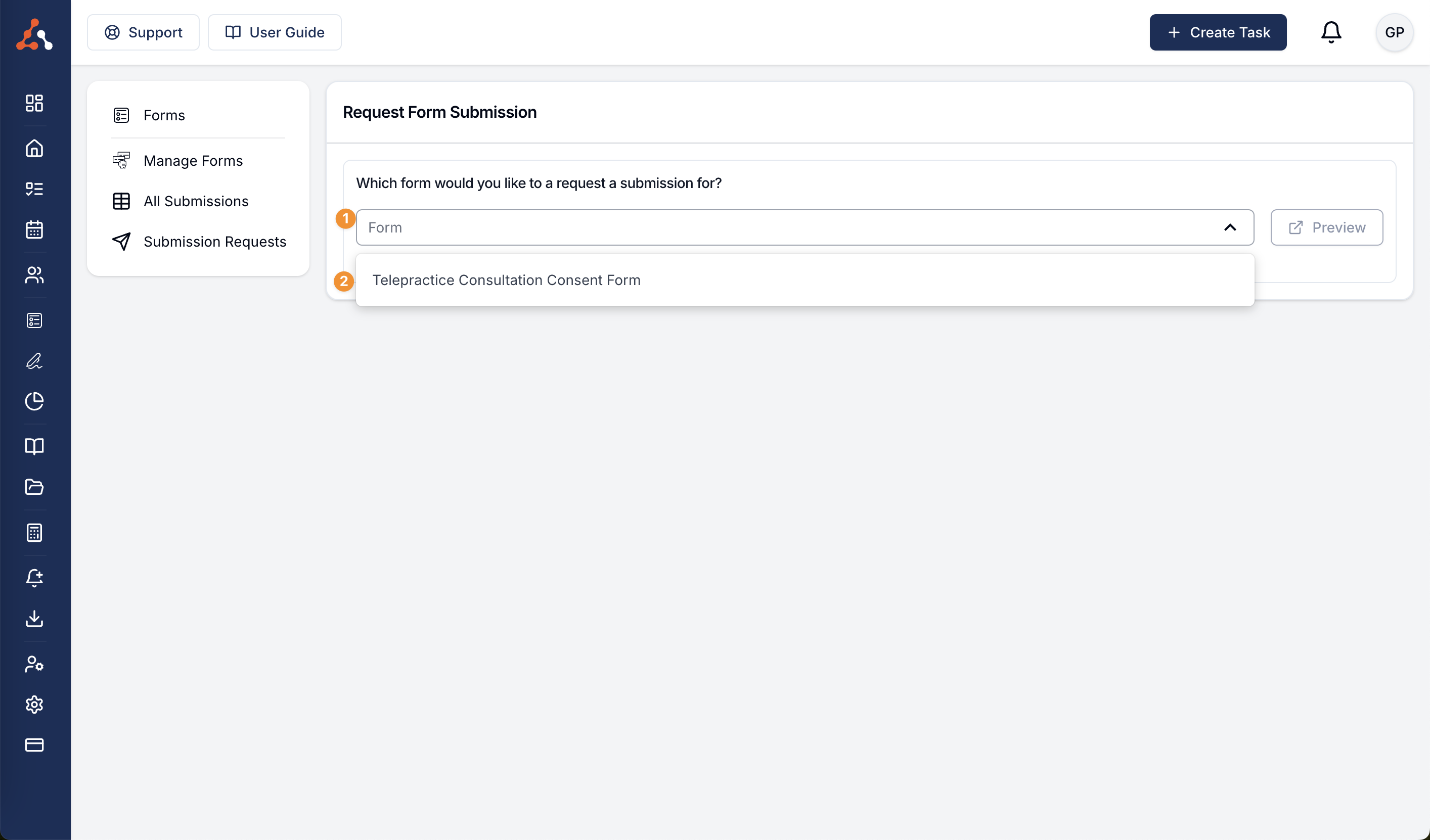 Create a Form Submission Request | Astalty Guide